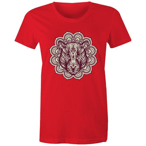 Women's Mandala Lotus Jaguar T-shirt