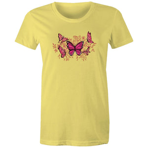 Women's Butterflies and Flowers T-shirt