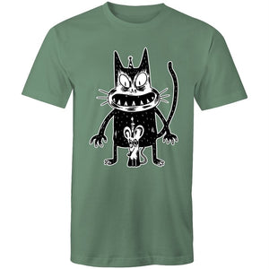 Men's Angry Cat Birthday Printed T-shirt