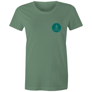 Women's Yoga Logo Pocket Print T-shirt