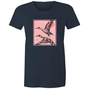 Women's Hand Drawn Ducks T-shirt
