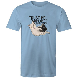 Men's Trust Me, I Work On Computers Cat T-shirt