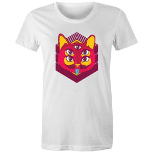 Women's Psychedelic Cat T-shirt