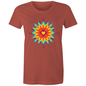 Women's Abstract Heart T-shirt