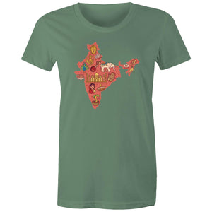 Women's Map Of India T-shirt