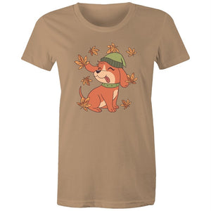 Women's Cute Spring Puppy T-shirt