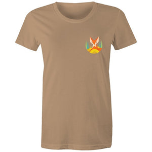 Women's Geometric Fox Pocket T-shirt