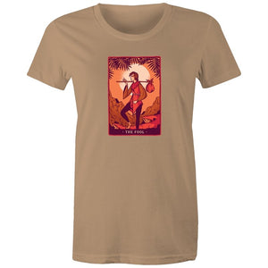 Women's Funny The Fool Tarot Card T-shirt