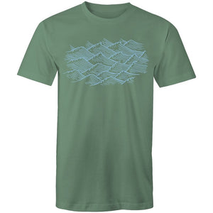 Men's Abstract Mountain Waves T-shirt