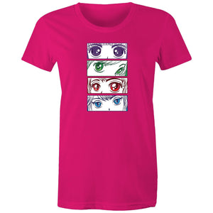 Women's Anime Girl Eyes T-shirt