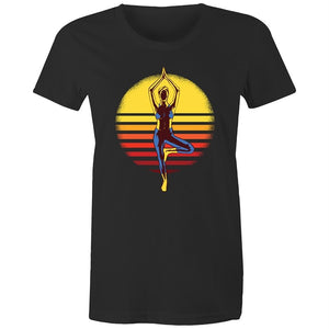 Women's Yoga Sunset T-shirt