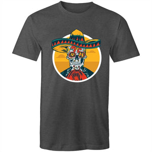 Men's Floral Mexican Skull T-shirt