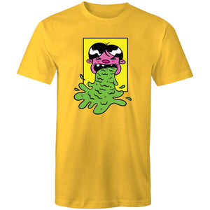Men's Cartoon Vomit Funny T-shirt