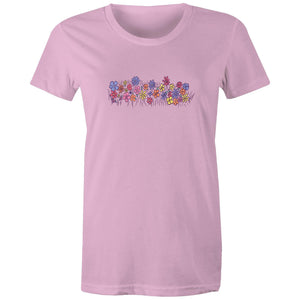 Women's Colourful Flower Field T-shirt