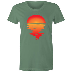 Women's Red Sunset T-shirt