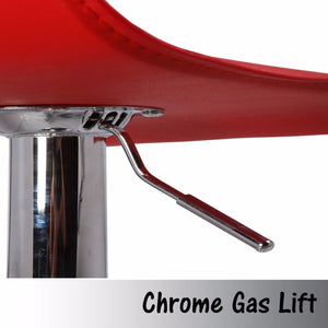 Red Bar Stools With Adjustable Gas Lift