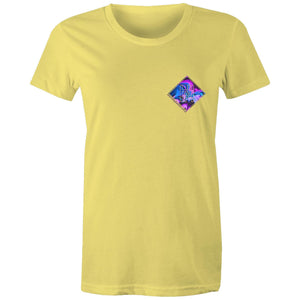 Women's Purple Waves Pocket Tee - The Hippie House