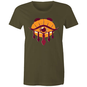 Women's Orange All Seeing Eye T-shirt