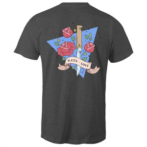 Men's Hate And Love Print T-shirt
