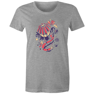 Women's Abstract Flower Art T-shirt