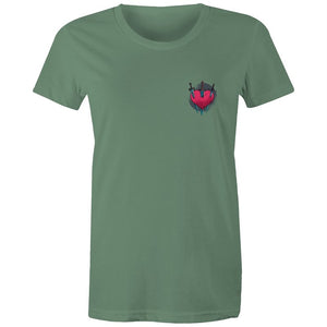 Women's Heart Swords Pocket T-shirt