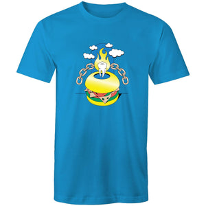 Men's Cartoon Burger Tooth T-shirt