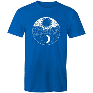 Men's Cool Sun And Moon Art T-shirt