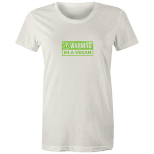 Women's Vegan Warning T-shirt