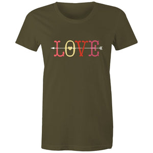 Women's Love With Cupid Arrow T-shirt