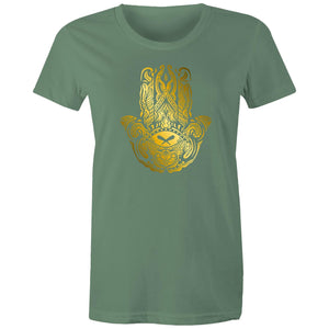 Women's Golden Hamsa Hand T-shirt