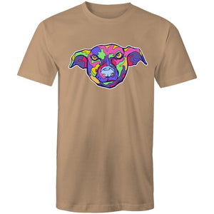 Men's Trippy Multi-Colour Dog T-shirt