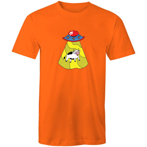 Men's UFO Cow Cartoon T-shirt