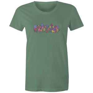 Women's Colourful Flower Field T-shirt