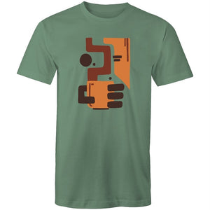 Men's Abstract Coffee T-shirt