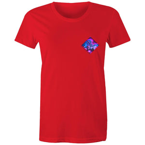 Women's Purple Waves Pocket Tee