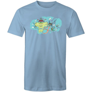 Men's Green God Illustration T-shirt