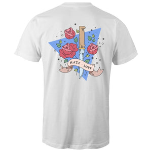 Men's Hate And Love Print T-shirt