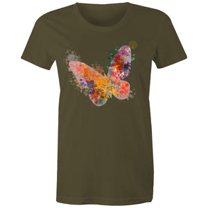 Women's Watercolour Butterfly T-shirt