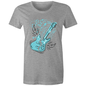 Women's Aqua Guitar T-shirt