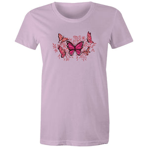 Women's Butterflies and Flowers T-shirt