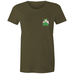 Women's Psychedelic Plant Pocket T-shirt
