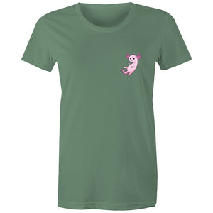 Women's Pink Pocket Print Creature T-shirt