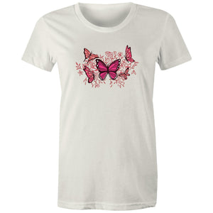 Women's Butterflies and Flowers T-shirt