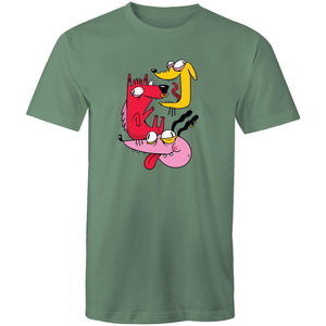 Men's Crazy Dogs Cartoon T-shirt