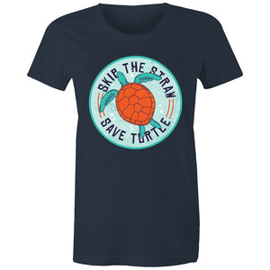 Women's Skip The Straw Save Turtles T-shirt
