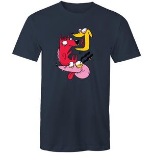 Men's Crazy Dogs Cartoon T-shirt