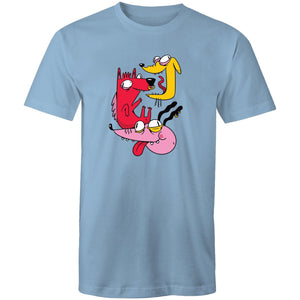 Men's Crazy Dogs Cartoon T-shirt