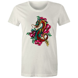 Women's Floral Dragon T-shirt