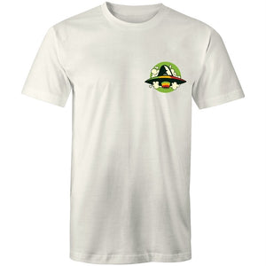 Men's Rasta Coloured Space Ship Pocket Print T-shirt