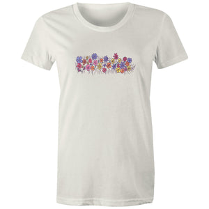 Women's Colourful Flower Field T-shirt
